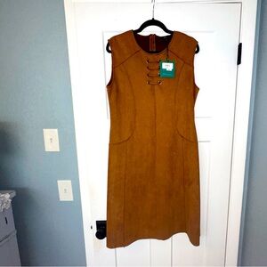 NWT Sleeveless Faux Suede Women's Dress